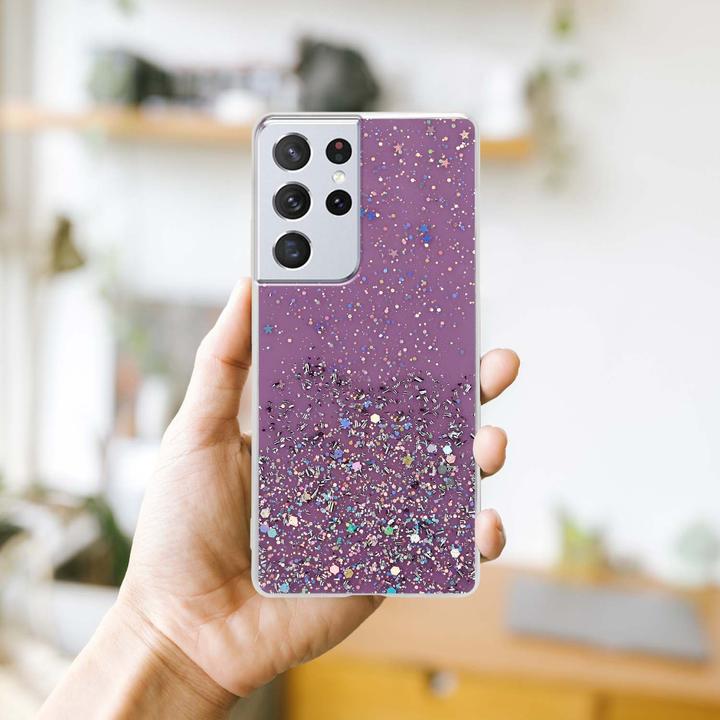 Image du produit Cadorabo Couverture TPU paillettes scintillantes (Samsung Galaxy S21 Ultra)