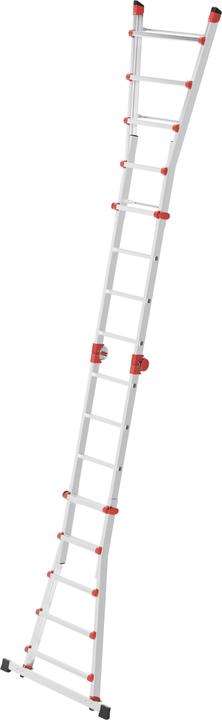 Produktbild Hailo M80, Aluminium-Multifunktionsleiter, 4x5 Sprossen (Arbeitsplattform, 141 cm)