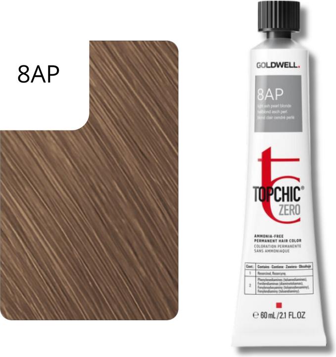 Produktbild Goldwell Topchic Zero Permanente Haarfarbe (8AP - Helles Asche-Perlblond)