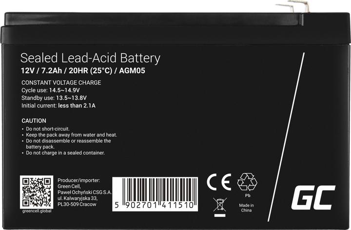 Produktbild GreenCell AGM05 (12 V, 7.20 Ah)
