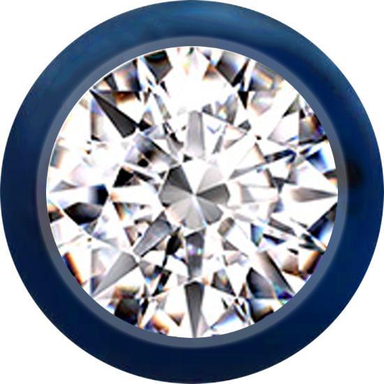 Immagine prodotto Star Piercing Micro sfera blu scuro con cristallo argento (senza ottone, Titanio G23)