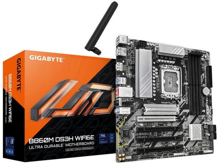 Actual product image Gigabyte MB GBT Intel 1851 B860M DS3H WIFI6E (LGA 1851, Intel B860, mATX)