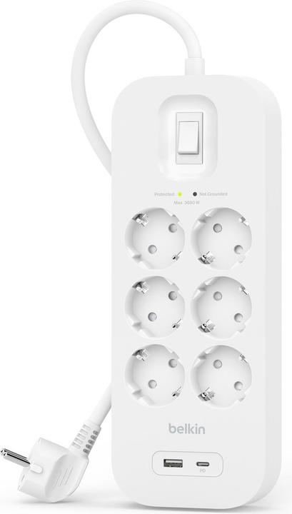Image du produit Belkin Protection contre les surtensions Surgemaster (6 x, CEE 7/3, 2 m)