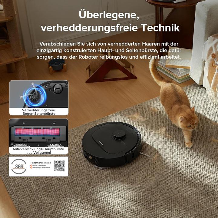 Produktbild Roborock QV 35A Saugroboter mit Wischfunktion&Hebarem Wischmopp,All-in-One Dock,Anti-Tangle,8000Pa