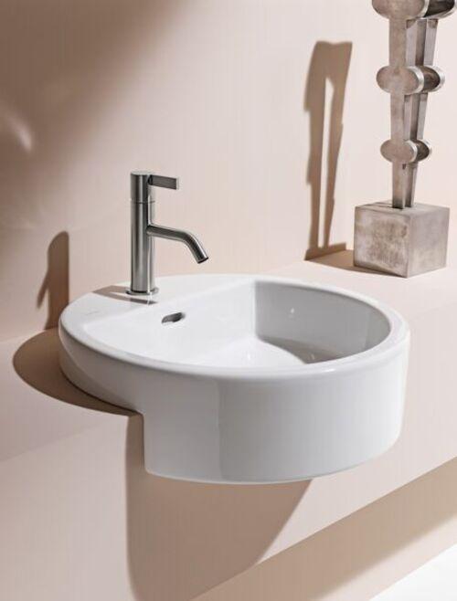 Image du produit Laufen Living City lavabo semi-encastré, avec trop-plein, 1 trou pour robinet, 460x460mm, blanc (515 mm, 460 mm)