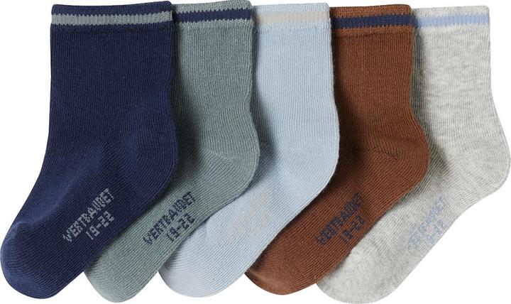 Vertbaudet 5er-Pack Jungen Baby Socken BASICS Oeko-Tex (5er Pack, 23 - 26)