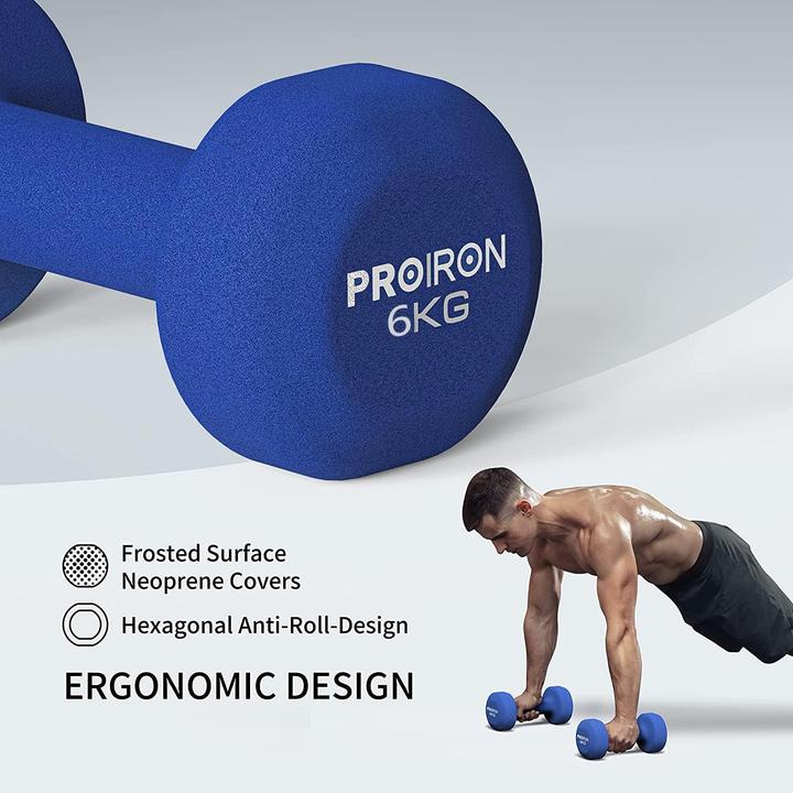 Actual product image Proiron 2-teiliges Kurzhantelset, 6 kg