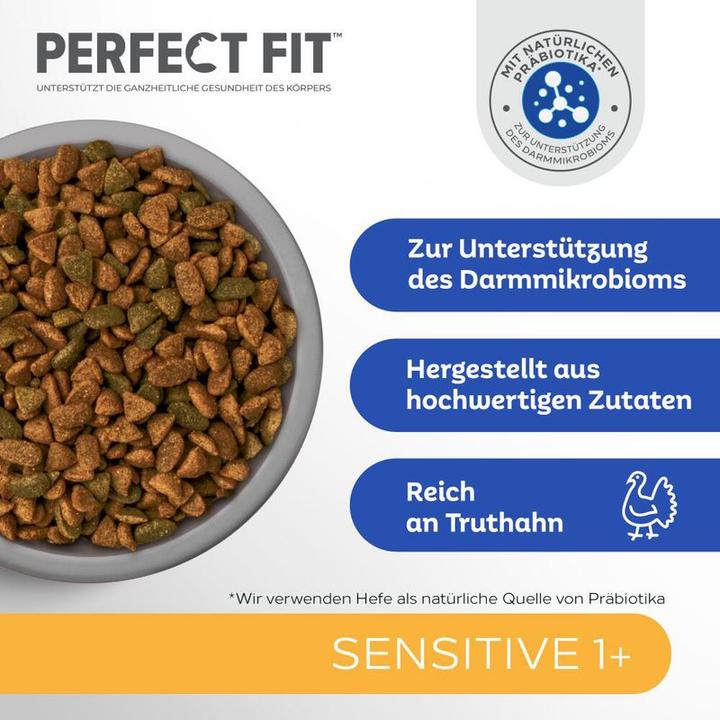 Produktbild Perfect Fit Katze Trocken Sensitive 1+ Truthahn 1.4kg (Adult, 1 Stk., 1400 g)