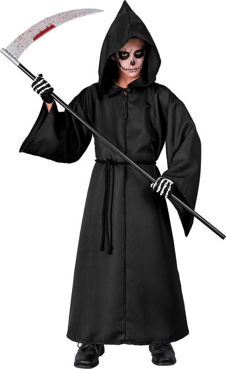 Image du produit Widmann Costume pour enfants Robe squelette avec capuche, ceinture (128)