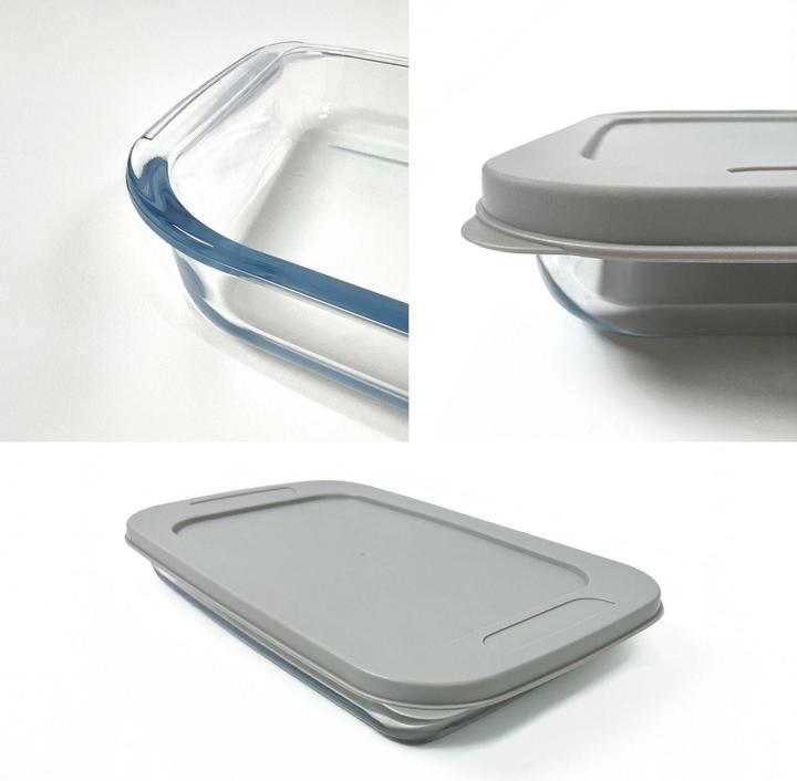 Produktbild B-Home Glas-Auflaufform mit Deckel Ofenform Vorratsbehälter Backofenform