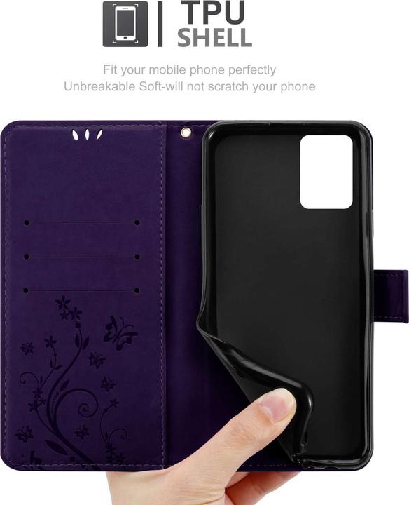 Actual product image Cadorabo Case for Motorola EDGE 30 NEO Flower Book (Motorola Edge 30 Neo)