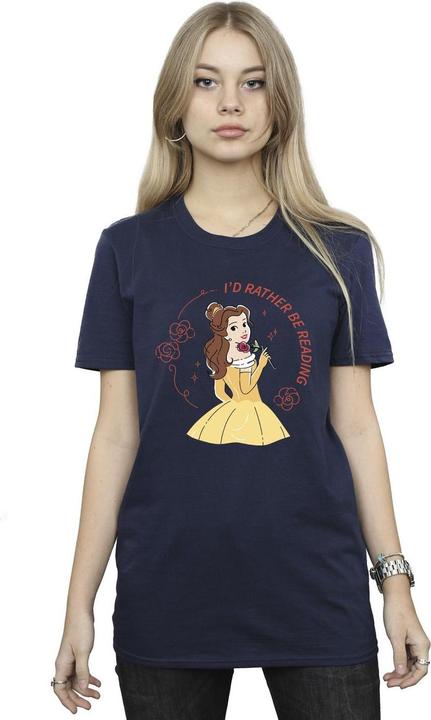 Immagine prodotto Disney La Bella e la Bestia - Preferisco leggere - Maglietta in cotone per fidanzati (3XL)