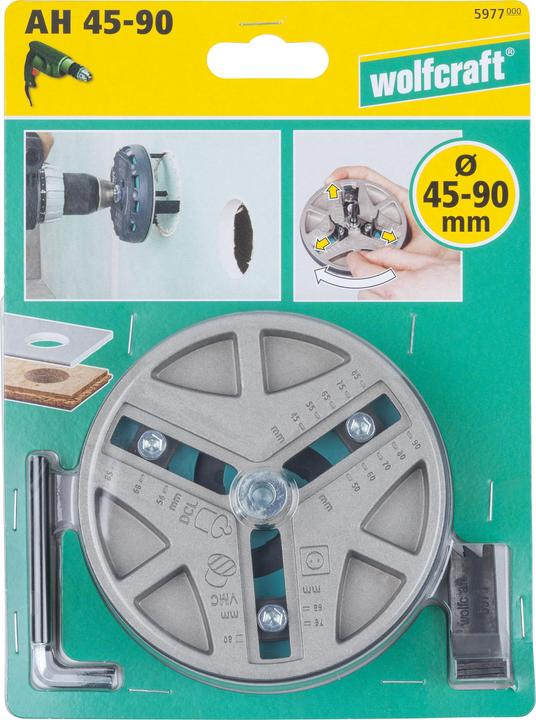 Image du produit wolfcraft wolfcraft 1 AH 45-90 Lochsäge verstellbar ø45-90mm (90 mm)