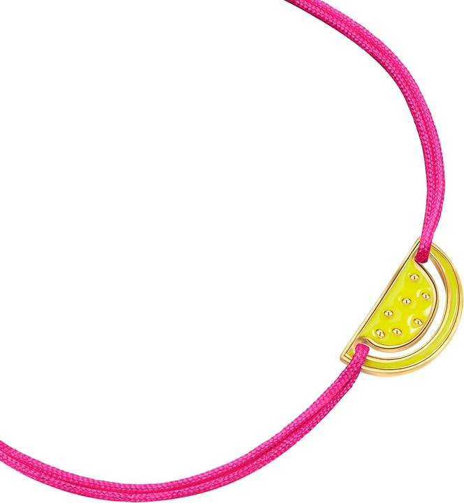 Actual product image Glanzstücke München Textile bracelet melon - 36462 (22 cm, Sterling Silver)