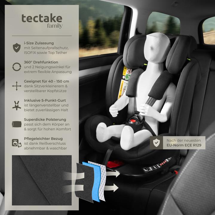 Immagine prodotto tectake Linus i-Size (Reboarder, ECE R129/i-Size Standard)