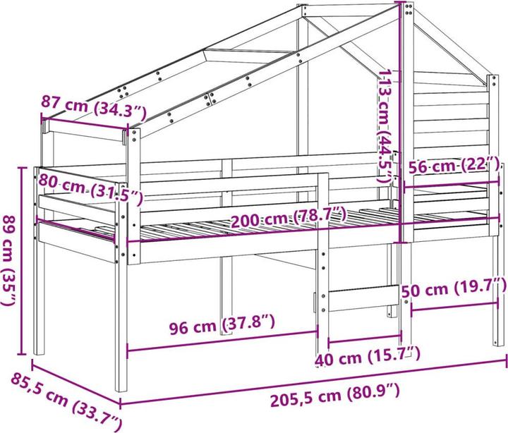 Produktbild VidaXL Tiffie (80 x 200 cm)