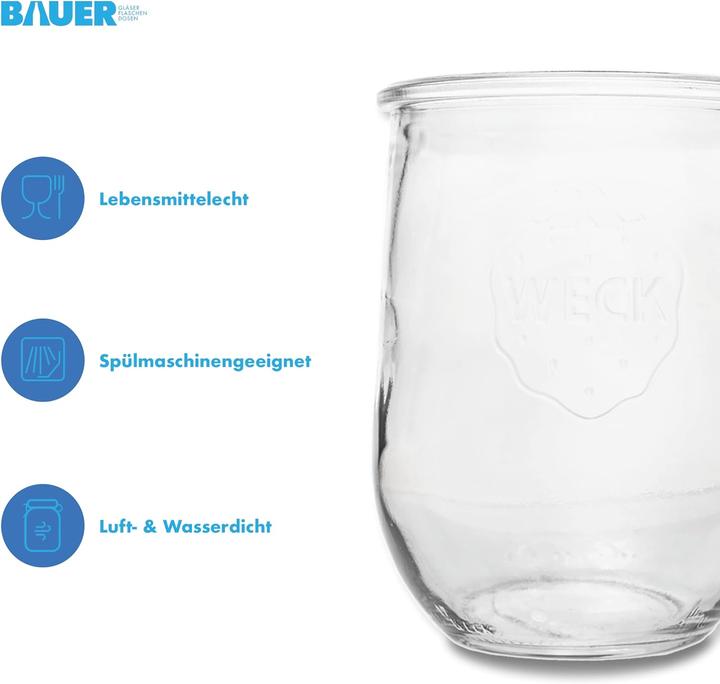 Produktbild Flaschenbauer.de 12er Set 1L, Einmachgläser (12 Stk., 1 l)