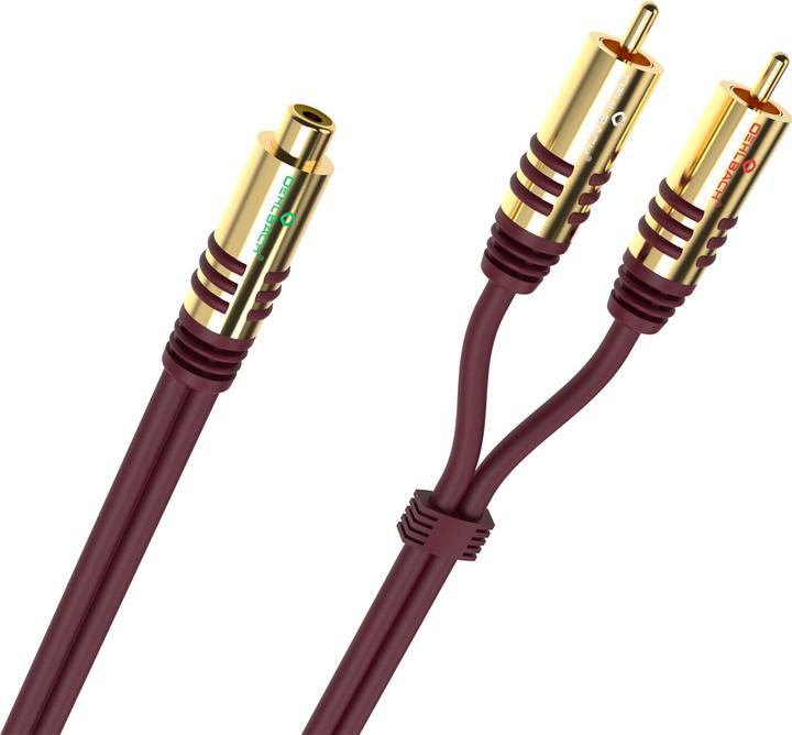 Oehlbach Y-Adapter Cinch (w) auf 2x Cinch (Audio Splitter)