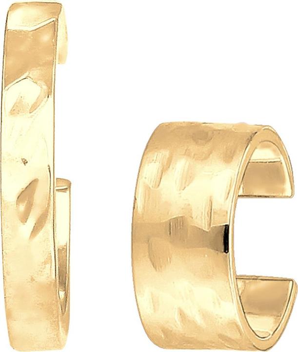 Actual product image Elli Earrings Earcuff Set Geo Look Hammered Organic 925 Silver (925 sterling silver)