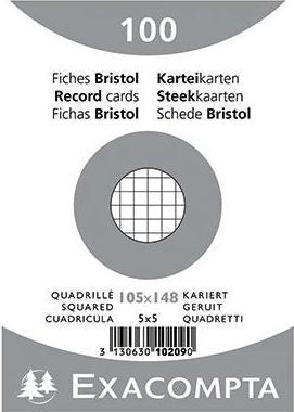 Exacompta Fiches (A6, 205 g/m², 100 x)