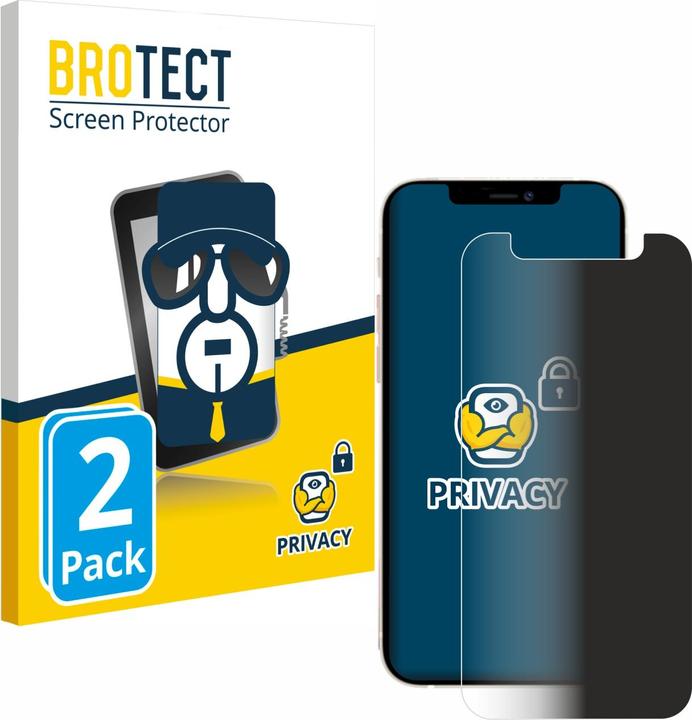 Immagine prodotto BROTECT Pellicola privacy antispia Pellicola di protezione dalla luce blu (2 Pezzo/i, Apple iPhone 12 mini)