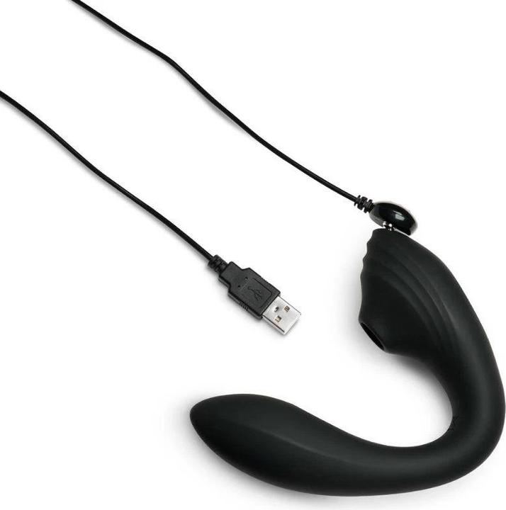 Actual product image So Divine Pearl Vibe G-spot Suction Simulator - Black