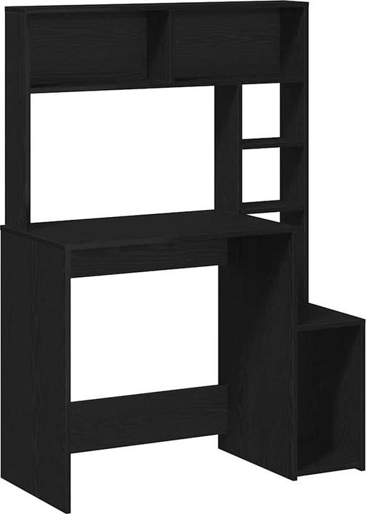 Produktbild VidaXL Schreibtisch mit Regal Schwarz 100x45x140 cm Holzwerkstoff Bürotisch (100 x 45 x 140 cm)