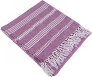 Image du produit Ootb Serviette de hammam fouta blanche/violette (pour s (80 x 170 cm)