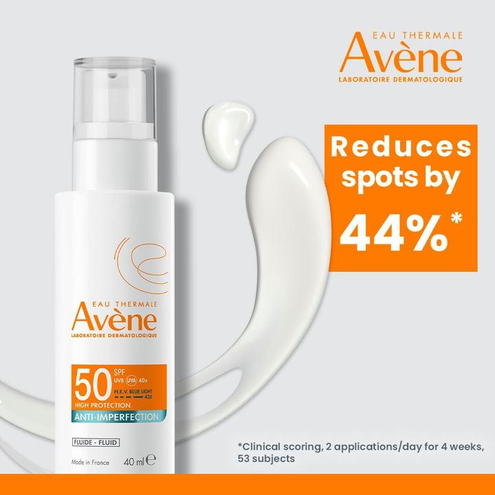 Actual product image Avène Anti-impurity fluid (Sun cream face, SPF 50, 40 ml)