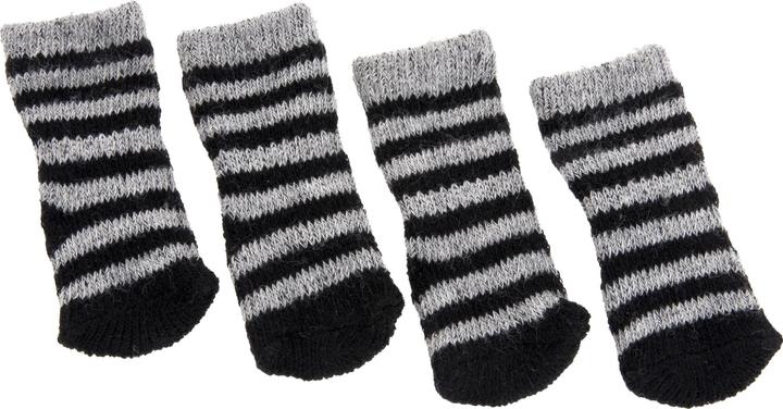 Actual product image Flamingo Pet Socks 4 Pcs/Set S Black/Grey