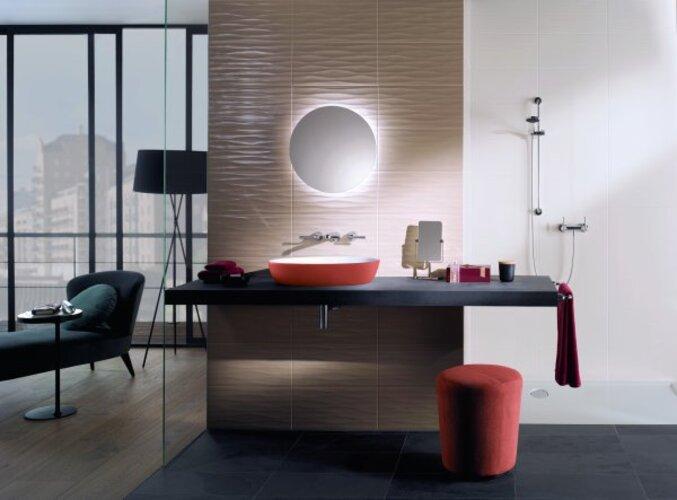 Actual product image Villeroy & Boch Countertop washbasin Artis 58 cm square white/coal black 417258BCT8 (380 mm, 580 mm)