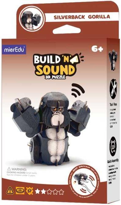 Produktbild mierEdu Soundwunder 3D Puzzle. Silberrücken-Gorilla (33 Teile)