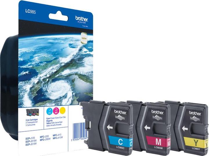 Produktbild Brother LC985RBWBP Tintenpatrone MultiPack CMY 260 Seiten VE=3 (M, C, Y)