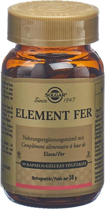 Actual product image Solgar Element Fer (new) Caps (90 Piece, Capsules, 185 g)