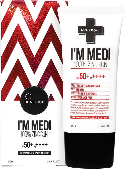 Actual product image Suntique I'M MEDI 100 Zinc Sun SPF50+ (Suntan cream, SPF 50, 50 ml)