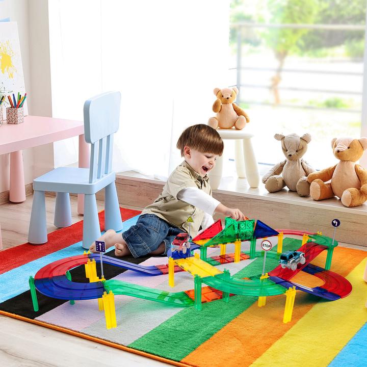 Productafbeelding PicassoTiles Racewagen Track Set