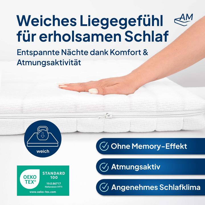 Produktbild AM Qualitätsmatratzen Basic Komfortschaum (130 x 200 cm)