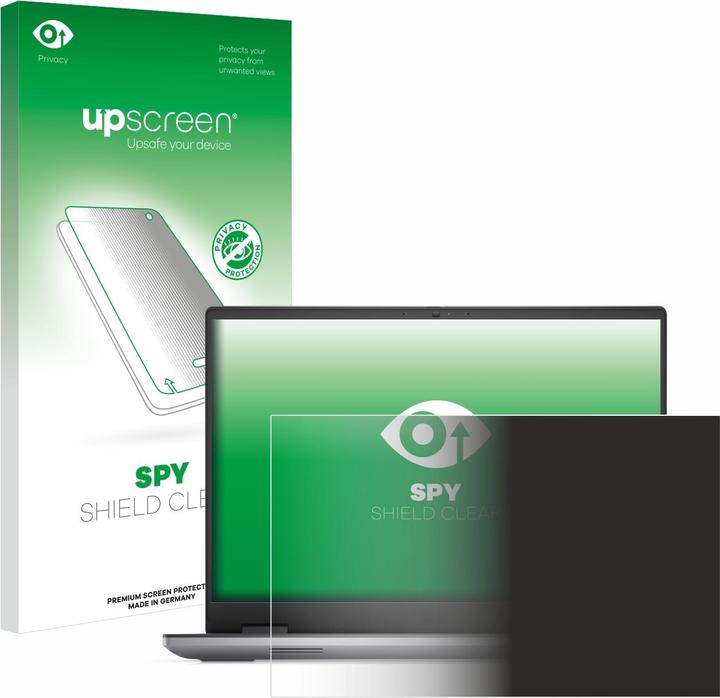 upscreen Spy Shield Clear Premium Blickschutzfolie für Dell Precision 7680 Non-Touch (16", 16 : 10)