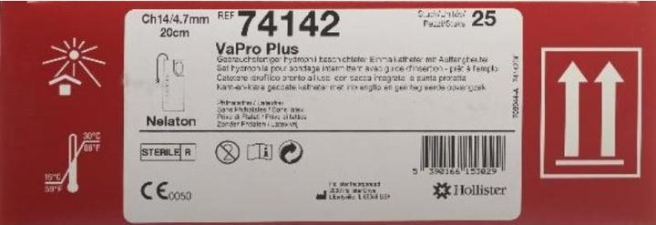 Immagine prodotto Hollister VAPRO Plus 1x Kathet CH14 20cm Nel m bag 25 pezzi