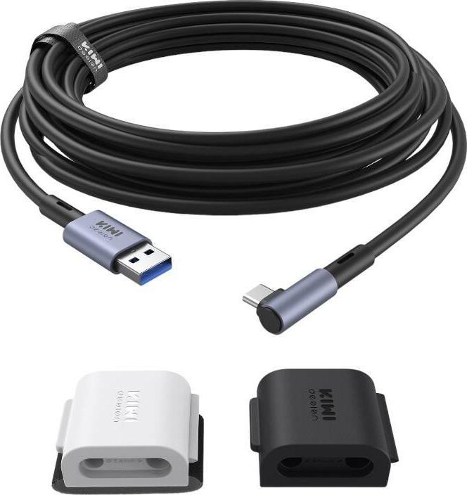 Image du produit KIWI design 5M Link Cable with Cable Clip QL105 for Meta Quest 2 Black