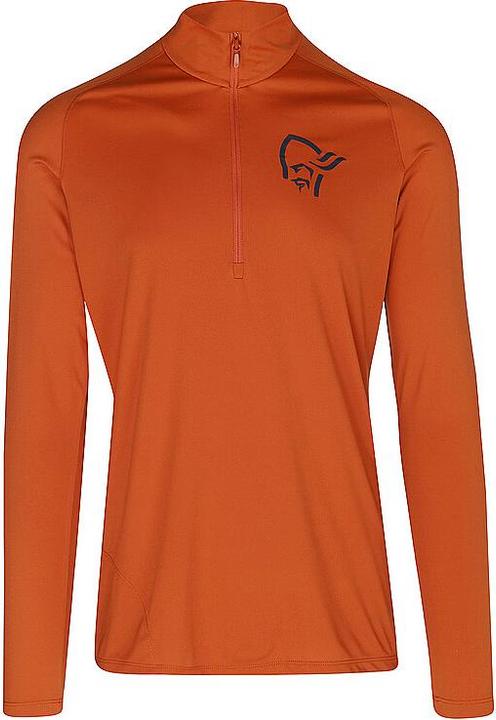 Image du produit Norrøna Maillot de cyclisme Norrona Fjora Equaliser LS Zip Top - rooibos tea/indigo night (M)