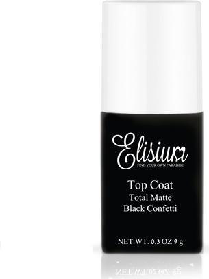 Image du produit Elisium Top Coat Total Matte Matt Top For Hybrid Varnishesack Confetti 9G (Confetti noir, Top coat)