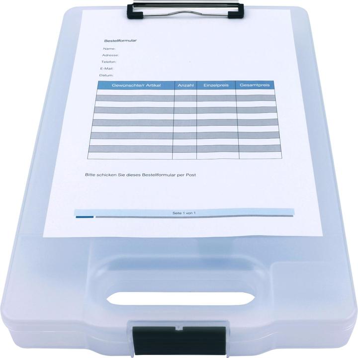 Actual product image Genie Clipboard CL900T with transparent storage compartment
