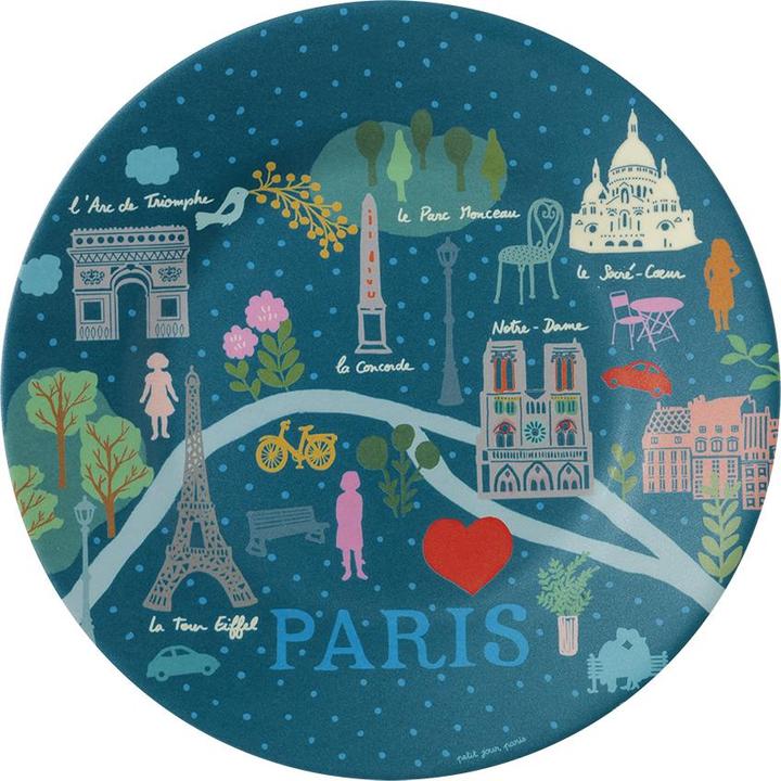 Immagine prodotto Petit Jour Paris piatto da dessert per bambini plan de paris le paris d'émilie