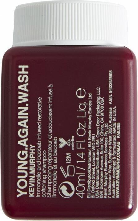 Actual product image Kevin Murphy KEVIN MURPHY Young Again Wash Shampoo odbudowujący szampon do włosów 40ml (40 ml, Liquid shampoo)