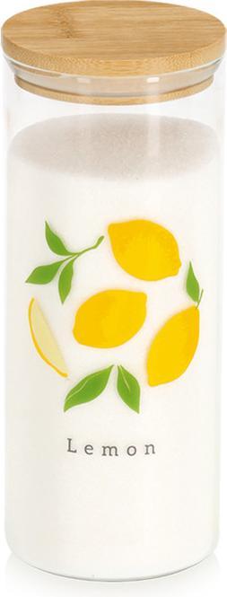 Actual product image Zeller Present Vorratsglas Lemon mit Bambusdeckel 1150 ml ø 9x22.5 cm (1.15 l)