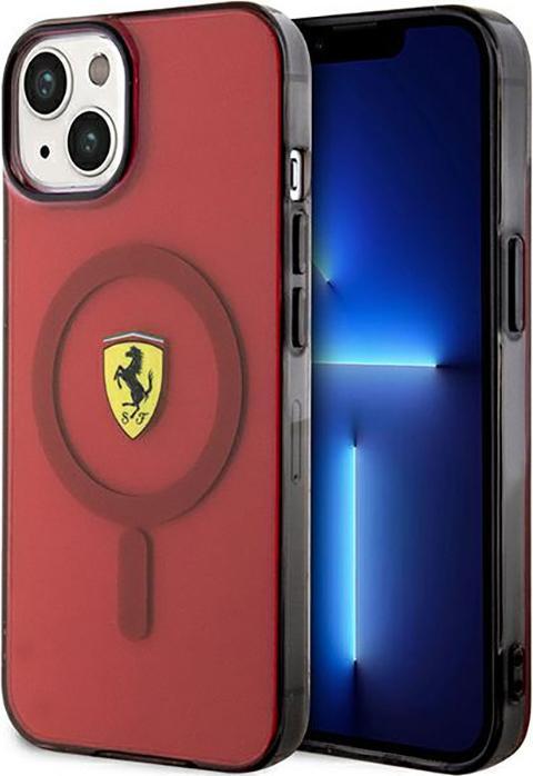 Immagine prodotto Ferrari FEHMP14SURKR Custodia rigida per iPhone 14 6,1" rossa/rossa Traslucida Magsafe (Apple iPhone 14)