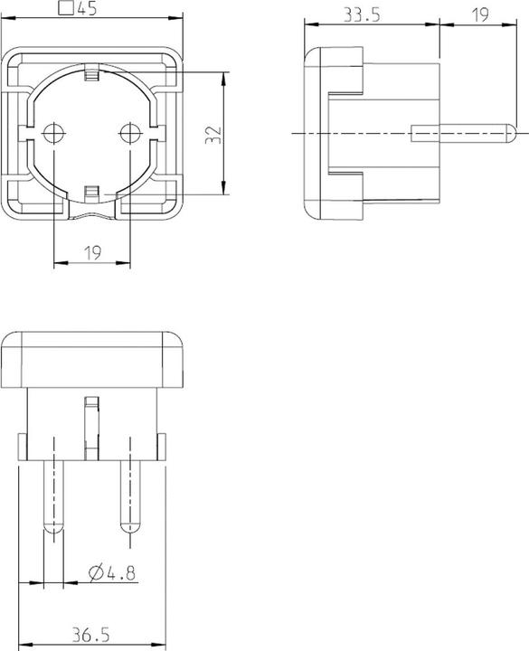 Produktbild Bachmann plug with earthing contact (CEE 7/4)