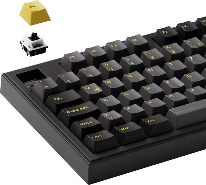 Produktbild Akko 5098B PlusBlack and Gold Gaming Tastatur mit Diplay - V3 Piano Pro (DE, Kabellos, Kabelgebunden)