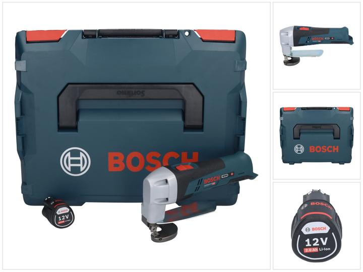 Bosch Professional Bosch GSC 12V-13 Professional Akku Blechschere 12 V + 1x Akku 2,0 Ah + L-Boxx - ohne LadegerÃ¤t